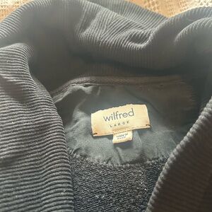 Wilfred Black Ribbed Cardigan